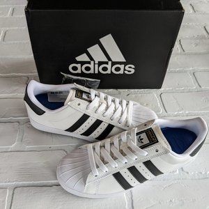 Adidas Superstar Vulc Adv White Black Stripes Skateboard Sneakers Shoes NEW Sz 6